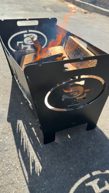 Our new custom fire pits burn bright. Backyard or for your camping trips order yours now! DM me for more details.#lasercutting #fabrication #fiberlaser #customfirepits #rocklin