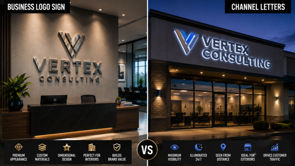 Business Logo Signs vs Channel Letters Which Is Better for Your Business