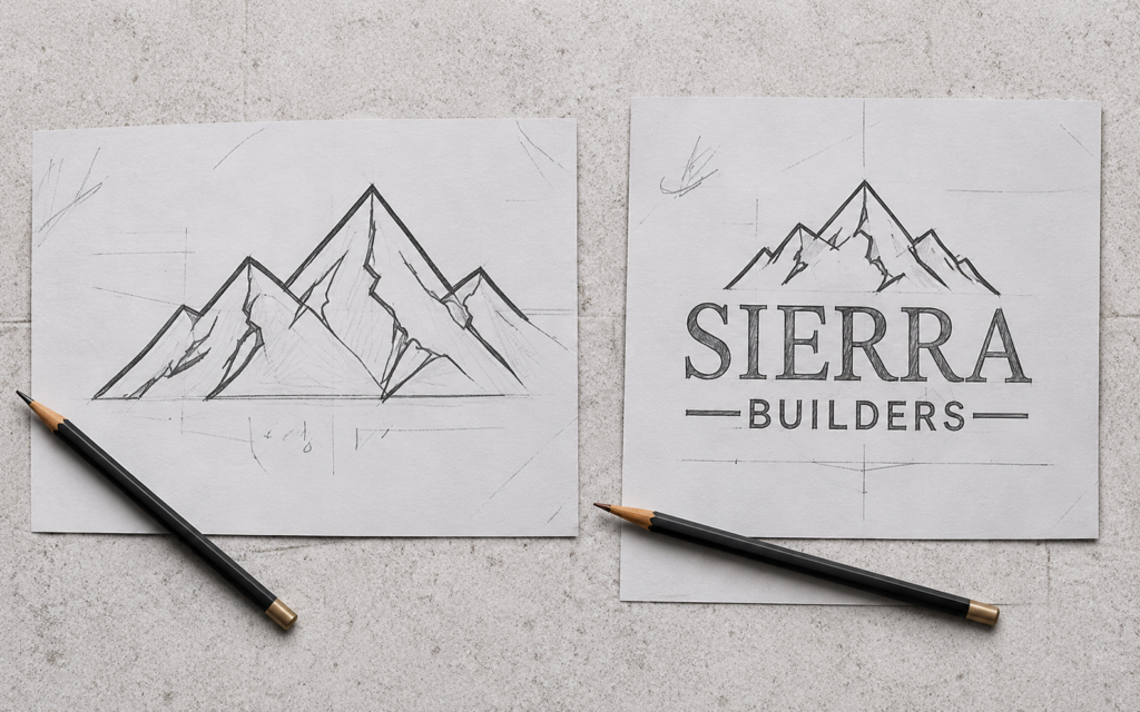 Metal Sign Logo Sketch