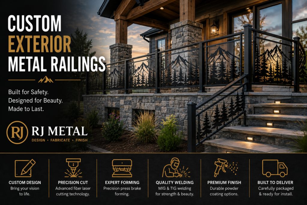 Custom Exterior Metal Railings