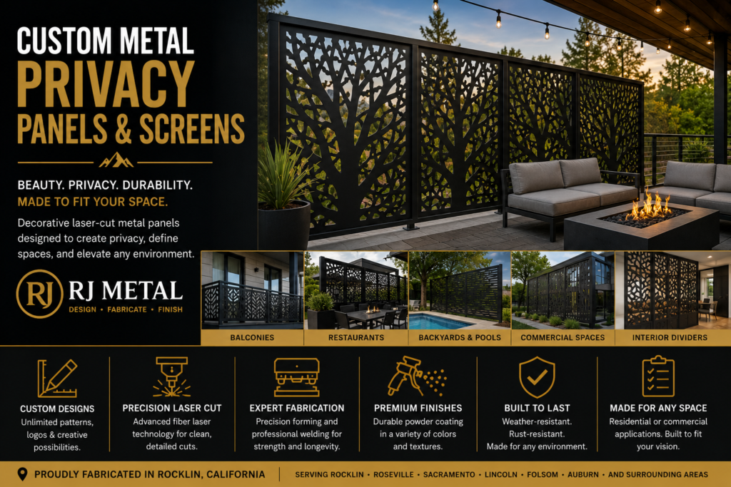 Custom Metal Privacy Panels